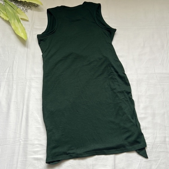 ⭐️sleeveless Crew Neck Tie Waist Ruched Bodycon Mini Dress⭐️ - Picture 9 of 9